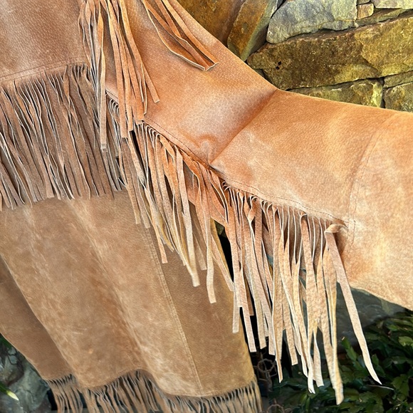 Leather Gallery Vintage 💯 Leather FringedCowboy Jacket Sz Small Men’s Authentic - Picture 11 of 16